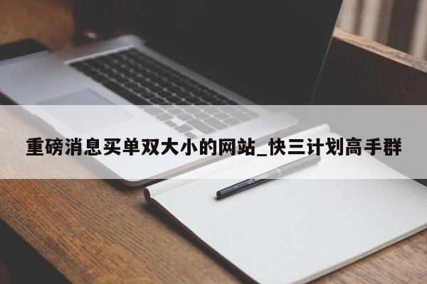 重磅消息买单双大小的网站_快三计划高手群